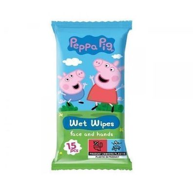 Peppa Pig Feuchttücher für Gesicht & Hände, Erdbeerduft