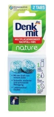 Denkmit Multiflächenreiniger Tabs: 2er Pack Multifunktionaler Reinigungs-Booster