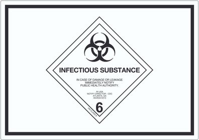 Aufkleber Ansteckungsgefahr Symbol Infectious Substance