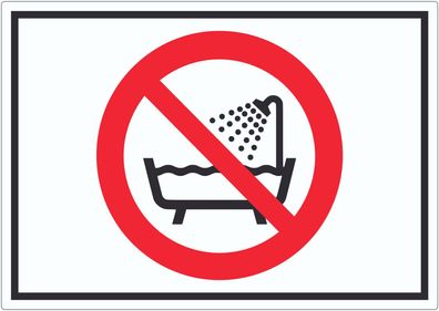 Wasserkontakt mit Gerät verboten Symbol Aufkleber
