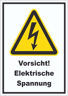 Vorsicht Elektrische Spannung Aufkleber