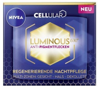 Nivea Cellular Luminous 630 Nachtcreme gegen Pigmentflecken 50ml