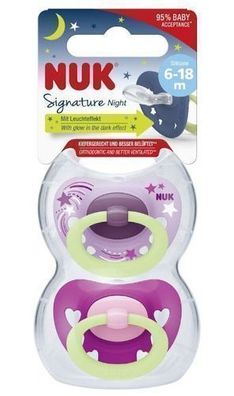 Nuk Signature Night Schnuller Gr.2, Doppelpack