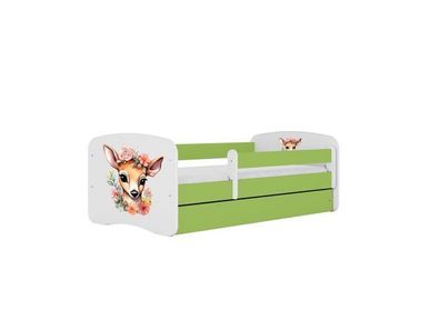 Kinderbett Bambi mit Schublade und Matratze 140/70cm