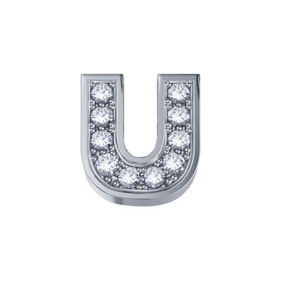 FRAU ORO - DCHF3319U - Briefelement in Weißgold und Diamanten