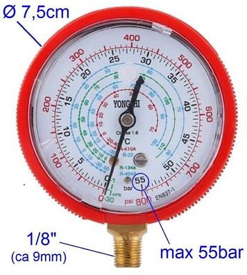 1/8" Manometer 0 bis 55 bar