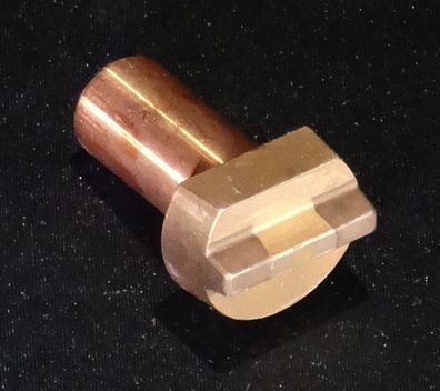 44,3x28,6x16mm (LxØ-1xØ-2) #B22 Kupfer Vollmaterial Ausschuss Teil