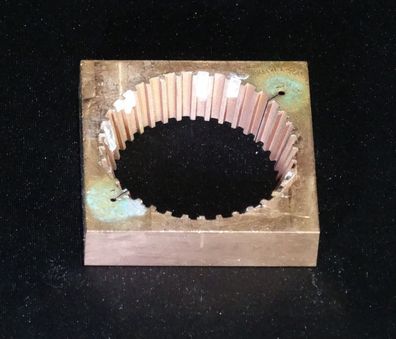 53,7x53,7x12mm (LxBxH) #B8 Kupfer Vollmaterial Ausschuss Teil