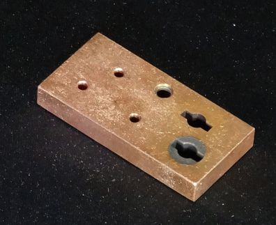59x29,1x8,2mm (LxBxH) #B32 Kupfer Vollmaterial Ausschuss Teil
