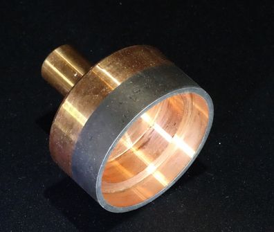 70,5x69,4x20,1mm (LxØ-1xØ-2xBohrung) #B18 Kupfer Vollmaterial Ausschuss Teil