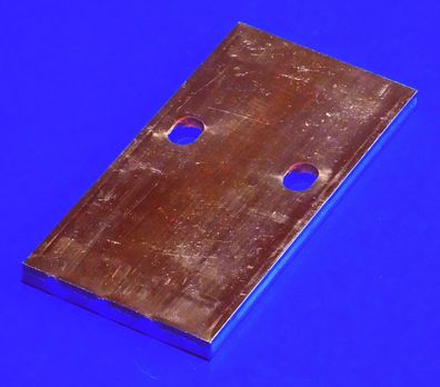Kupfer Flach 159,6mm x 80mm x 10mm #B2