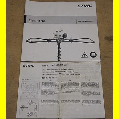 Gebrauchsanleitung für Stihl BT360 + Monatgeanleitung für Tragrahmen
