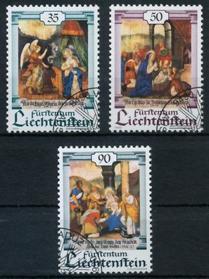 Liechtenstein 1990 Nr 1005-1007 gestempelt SB45BA6