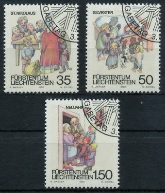 Liechtenstein 1990 Nr 1008-1010 gestempelt SB45BC6