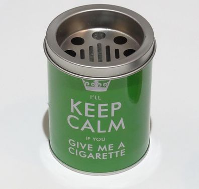 7,5cm Höhe 10cm Outdoor Aschenbecher Keep Calm