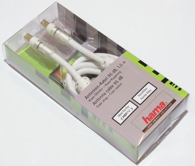 Hama HD Antennenkabel Premium Kabel Stecker auf Buchse vergoldet