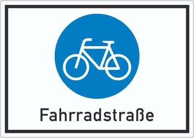 Aufkleber Fahrradstraße Symbol