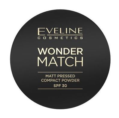 Eveline Cosmetics, Wonder Match, Mattes Kompaktpuder mit SPF 30, Nr. 02, 8 g