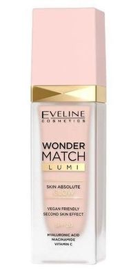 Eveline Wonder Match Lumi Illuminierende SPF 20 Foundation - 25 Warm Nude, 30 ml - Fe