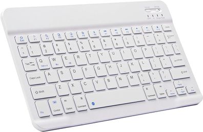 Kabellose lautlose Bluetooth-Tastatur, geeignet für Handy- und Tablet-Tastatur, weiß