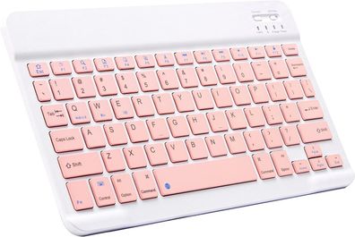 Kabellose, lautlose Bluetooth-Tastatur, geeignet für Handy- und Tablet-Tastatur, Pink