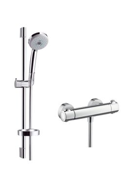 hansgrohe Croma 100 Brausesystem Aufputz Multi mit Ecostat