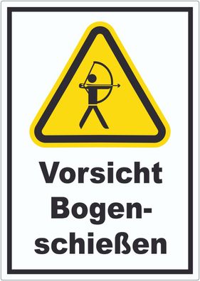 Vorsicht Bogenschießen Aufkleber