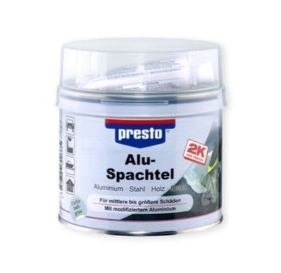 1Kg Universalspachtel Presto Alu-Spachtel Mit Härter Aluminium Stahl Holz Beton