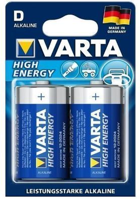 Varta D-Batterien, Hochleistungs-Langzeitantrieb, 2 Stéck