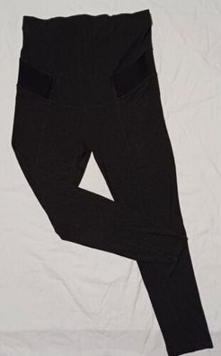 H&M Mama Damen Hose Homewear Stoffhose Gr. M mit Bauchband * B9* Umstandshose