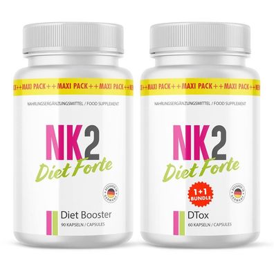 NK2 Diet Forte -Diet Booster (90 Stk.) + NK2 Diet Forte DTox (60 Stk.) - 1 + 1 Bundle