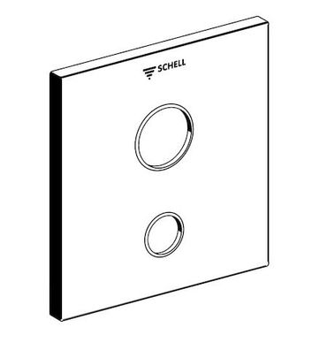 SCHELL Frontplatte LINUS W-SC-V für UP-WT-Armatur, Kaltwasser, edelstahl 252312899