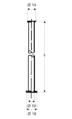 SCHELL Kupferrohr 3/8"x1/2" Bördel, d:10, L:1000, chrom 500070699