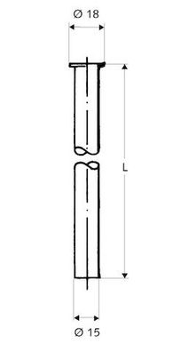 SCHELL Kupferrohr 1/2" Bördel, d:15, L:1000, chrom 497610699