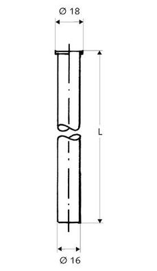 SCHELL Kupferrohr 1/2" Bördel, d:16, L:1000, chrom 497390699