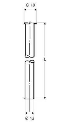 SCHELL Kupferrohr 1/2" Bördel, d:12, L:1000, chrom 497230699