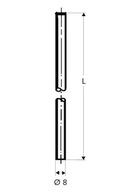 SCHELL Kupferrohr glatt, d:8, L:1000, chrom 487070699