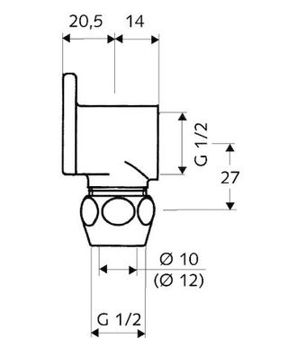 SCHELL Wandscheibe Quetschverschraubung, 1/2"x12, chrom 270090699