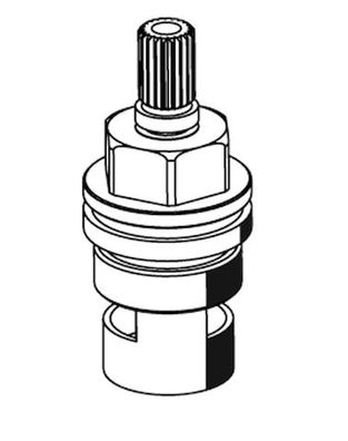 SCHELL Keramik-Oberteil MODUS K 90 Grad, DN 15 G 1/2" AG 221650099