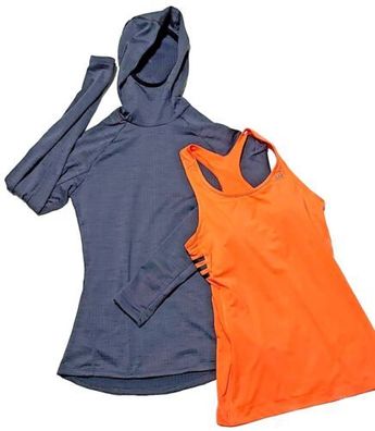 Damen Sport Set Kleidung Gr. S H&M & Adidas Hoodie + Top #A1#