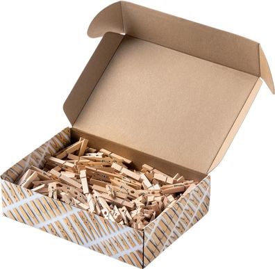 Holzklammern Natur, 500 g in verschiedenen Größen