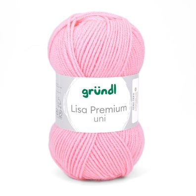 50g Gründl Lisa Premium Uni | 05 babyrosa | Wolle Garn Stricken Häkeln 33,00€/kg