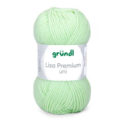 50g Gründl Lisa Premium Uni | 06 helles neongrün | Wolle Garn Stricken 33,00€/kg