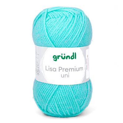 50g Gründl Lisa Premium Uni | 07 pastelltürkis | Wolle Garn Stricken Häkeln 33,00€/kg