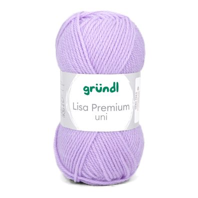 50g Gründl Lisa Premium Uni | 09 flieder | Wolle Garn Stricken Häkeln 33,00€/kg