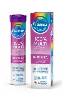 Plusssz 100% Multiwitamina, Frau Complex, 20 Brausetabletten