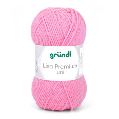 50g Gründl Lisa Premium Uni | 31 rosa | Wolle Garn Stricken Häkeln 33,00€/kg