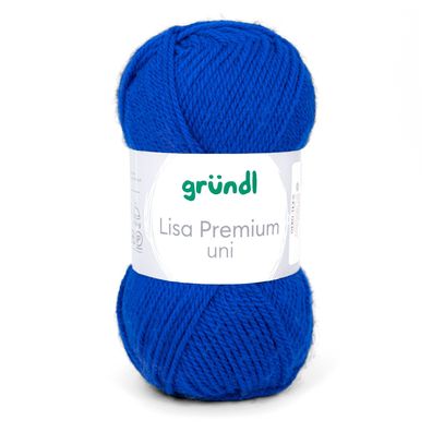 50g Gründl Lisa Premium Uni | 35 royalblau | Wolle Garn Stricken Häkeln 33,00€/kg