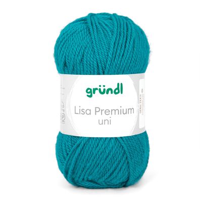 50g Gründl Lisa Premium Uni | 49 petrol | Wolle Garn Stricken Häkeln 33,00€/kg