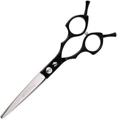 WOLF Superior Hundeschere Tierschere für das Friseurstudio 6,5" Black